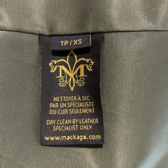 MACKAGE Sx XS Coat Oversized Military Vibes Rounded Hem Wool Blend Lined Leather - Picture 12 of 15